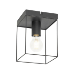 KODI - PLAFONNIER - 1 LUMIÈRE - L 15 CM - NOIR - MODERNE, INDUSTRIEL - ÉCLAIRAGE INTÉRIEUR - SALON I CHAMBRE I CUISINE I SALLE À MANGER - NOIR - QAZQA