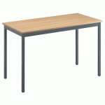 TABLE DE BUREAU MULTI-USAGE ÉCO CHÊNE CLAIR L 120 X P 60 CM PIÈTEMENT ANTHRACITE