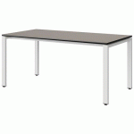 TABLE MALIBU 160X80 T5 SOUDÉ STRA GRIS U727/NOIR BLC 9016