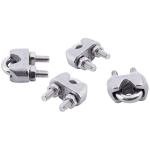 TLILY - 4PCS PINCE DE SELLE DE CLIP DE CÂBLE EN ACIER INOXYDABLE POUR 5/32 POUCES 4MM CÂBLES MÉTALLIQUES