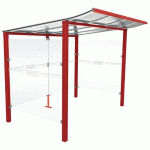 ABRI CAISSE MODULO 2.50 M AVEC BARDAGES LATÉRAUX ROUGE 3004 - PROCITY