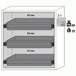 ARMOIRE SÉCURITÉ S-CLASSIC-90 S90.129.120.WDAS GRIS CLAIR - MANUTAN COLLECTIVITÉS