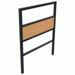 BARRIÈRE HESI 1 M TECK/MÉTAL GRIS 7016 PIEDS CARRÉS - BUTON DESIGN