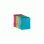 CLASSEUR A LEVIER EXACOMPTA 1928 - CARTON PELLICULE - DOS 7CM - FORMAT A4+ - COLORIS ASSORTIS - LOT DE 10