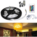 EINFEBEN - ENSEMBLE DE BANDE LED 1M, BANDE LED RGB 5050 SMD, BANDE LED 30 LED, LED NON ÉTANCHE (IP20), AVEC TÉLÉCOMMANDE 24 BOUTONS - RGB