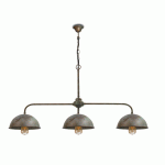 MORETTI LUCE SUSPENSION CIRCLE LAITON ANTIQUE, 3 LAMPES