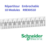 SCHNEIDER - RÉPARTITEUR EMBROCHABLE 10 MODULES XE RESI9 1P+N 63A R9EXHS10