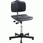 SIÈGE D'ATELIER PREMIUM - BAS - PATIN - ACIER - NOIR - GLOBAL PROFESSIONAL SEATING