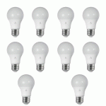 AMPOULE LED E27 8,5W 4000K - LOT DE 10 ASLO