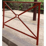 BARRIÈRE LISBONNE 1,50 M STRUCTURE SIMPLE CROIX - ZINC BLEU 5010 - MANUTAN COLLECTIVITÉS