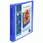 CLASSEUR 4 ANNEAUX 30MM POLYPROPYLÈNE CHROMALINE 10/10E KREA COVER - A4 MAXI - BLEU - LOT DE 12