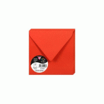 LOT DE 2 - PAQUET DE 20 ENVELOPPES POLLEN 140X140MM 120G/M2 - ROUGE CORAIL