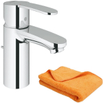 MITIGEUR LAVABO GROHE QUICKFIX WAVE COSMOPOLITAN TAILLE S + MICROFIBRE - CHROMÉ