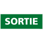 SIGNALETIQUE.BIZ FRANCE - PANNEAU SORTIE. PANNEAU SORTIE DE SECOURS VERT. SIGNALISATION ÉVACUATION ET SECOURS. AUTOCOLLANT SORTIE, PVC, ALU