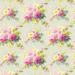 BRICOFLOR - PAPIER PEINT FLEURI IDÉAL SALON & CUISINE | PAPIER PEINT MULTICOLORE MOTIF FLORAL POUR CHAMBRE | TAPISSERIE COULOIR FLEURIE INTISSÉE