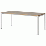 TABLE MALIBU 180X80 T5 SOUDÉ STRA ALAISÉ CHÊNE 1146/BLC 9016