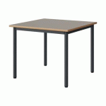 TABLE MALIBU 80X80CM T4 4P STRA ALAISÉ GRIS U727/GRIS 7016