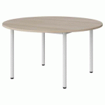 TABLE MALIBU Ø 120 T4 4P STRA ABS ACACIA/BLC 9016