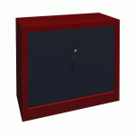 ARMOIRE À RIDEAUX LARGEUR 80 HAUTEUR 69 CM ROUGE-ANTHRACITE - MANUTAN COLLECTIVITÉS