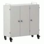 ARMOIRE BASSE SHIFT+ LANDSCAPE MÉLA. 9 CASES 3 PORTES - GRIS ANDES - ANTHRACITE - MANUTAN COLLECTIVITÉS