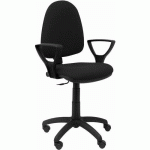 CHAISE DE BUREAU BETETA ACCOUDOIRS FIXES SIMILICUIR - NOIR - PIQUERAS Y CRESPO