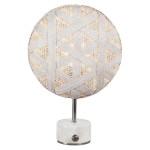 FORESTIER CHANPEN S HEXAGONAL TABLE ARGENTÉ/BLANC