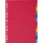 INTERCALAIRES EN CARTON, A4, 12 TOUCHES, PROMO 1+1 - LOT DE 6