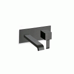 LAVABO MURAL QUADRI AVEC PLAQUE SAILLIE 22.5 CM BLACK MAT EX QM278 - CRISTINA ONDYNA QM25813