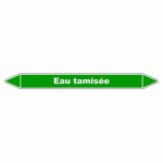 LOT DE 3 - MARQUEUR DE TUYAUTERIE - EAU TAMISÉE - NFX 08-105 - VINYLE LAMINÉ 355 X 37 MM