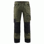 PANTALON DE TRAVAIL PAYSAGISTE VERT ARMÉE/NOIR TAILLE 48L - BLAKLADER