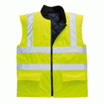 PORTWEST S469 GILET HV RÉVERSIBLE JAUNE - TAILLE S