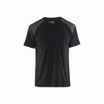 T-SHIRT DE TRAVAIL BICOLORE 100% COTON 3379 - NOIR ET GRIS - L BLAKLADER