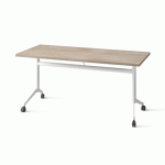 TABLE RABATTABLE POLLY L.160 X P.70 CM PLATEAU ORME - BLANC