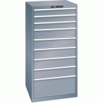 ARMOIRE GRIS 717X725X1450 AVEC 9 TIROIRS 200KG _ 13.106.050 - LISTA