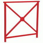 BARRIÈRE LISBONNE 1 M STRUCTURE ROSACE - ZINC ROUGE 3020 - PROCITY
