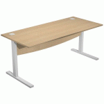 BUREAU DROIT VISUAL VOILE DE FOND - 180 CM - PLATEAU CHÊNE - ARTARREDI