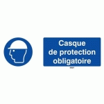 CASQUE SÉCURITÉ OBLIGATOOIRE 45X15 CM POLYPROPYLÈNE - BRADY