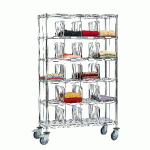 CHARIOT DE DISTRIBUTION DU LINGE INDIVIDUEL MODÈLE 12 CASIERS - MANUTAN COLLECTIVITÉS