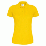 COTTOVER POLO MANCHES COURTES FEMME - CERTIFIÉ GOTS JAUNE - TAILLE S
