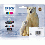 EPSON POLAR BEAR ENCRE CLARIA PREMIUM MULTIPACK 4 COULEURS OURS POLAIRE 26 -  AUTHENTIQUE