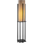 LAMPADAIRE ULKODY H130CM MÉTAL NOIR ET TISSU BEIGE - BEIGE