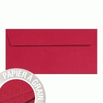 PAQUET DE 5 ENVELOPPES GRAIN DE POLLEN 110X220MM 120G/M² - CERISE - LOT DE 10