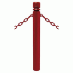 POTELET PROVINCE Ø114 MM CHAINES 2 ANNEAUX CITY ROUGE 3004 - PROCITY