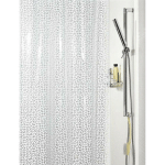 RIDEAU DE DOUCHE SPIRELLA GALET' EN POLYESTER DE COULEUR BLANCHE 180 X 200 CM