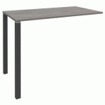 TABLE LOUNGE 2 PIEDS L140 X P80 X H105 CHÊNE GRIS/CARBONE