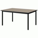 TABLE MALIBU 120X80 T3 4P STRA CHÊNE 1146/NOIR NOIR 9005