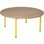 TABLE MATERNELLE 1/2 LUNE 4 PIEDS TUBE LISE
