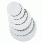 250 RONDS FESTONNÉS BLANCS 32 CM
