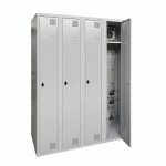 ARMOIRE SÉCHANTE IP 4 COLONNES À MORAILLON GRIS CLAIR - MANUTAN COLLECTIVITÉS