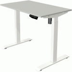 BUREAU RÉGLABLE MOVE 1 - BLANC - 100X60 CM - GRIS CLAIR - KERKMANN